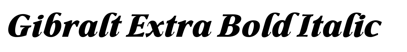 Gibralt Extra Bold Italic